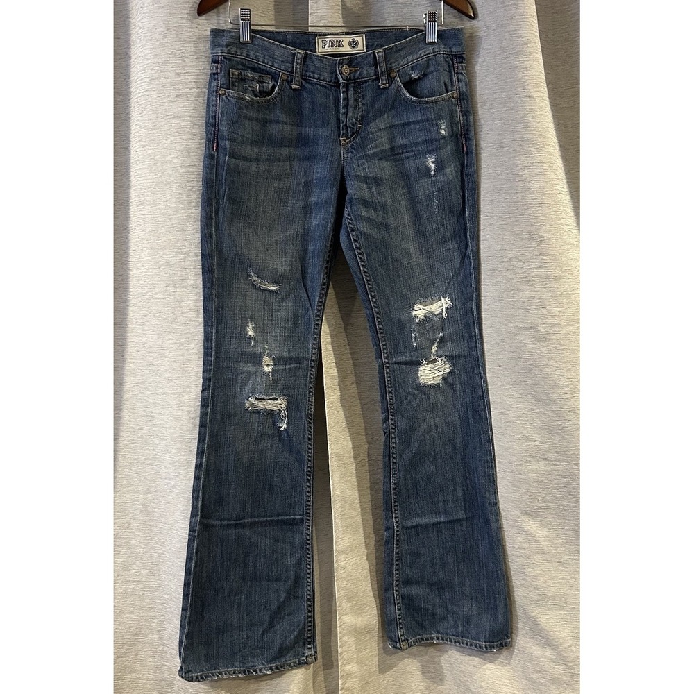 Y2K‎ Victoria's Secret PINK Jeans Women's Size 6R Bootcut Low Rise 2000s Denim